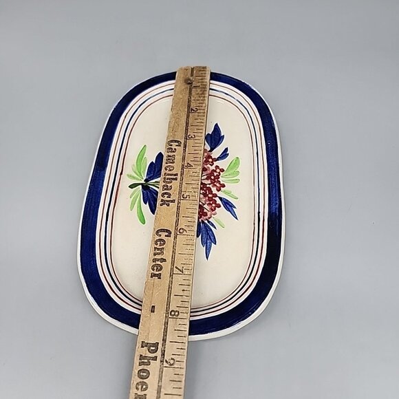 Methven Auld Heather Ware Serving Plate Scottish Sponge ware 19thC Scotland - Picture 3 of 5